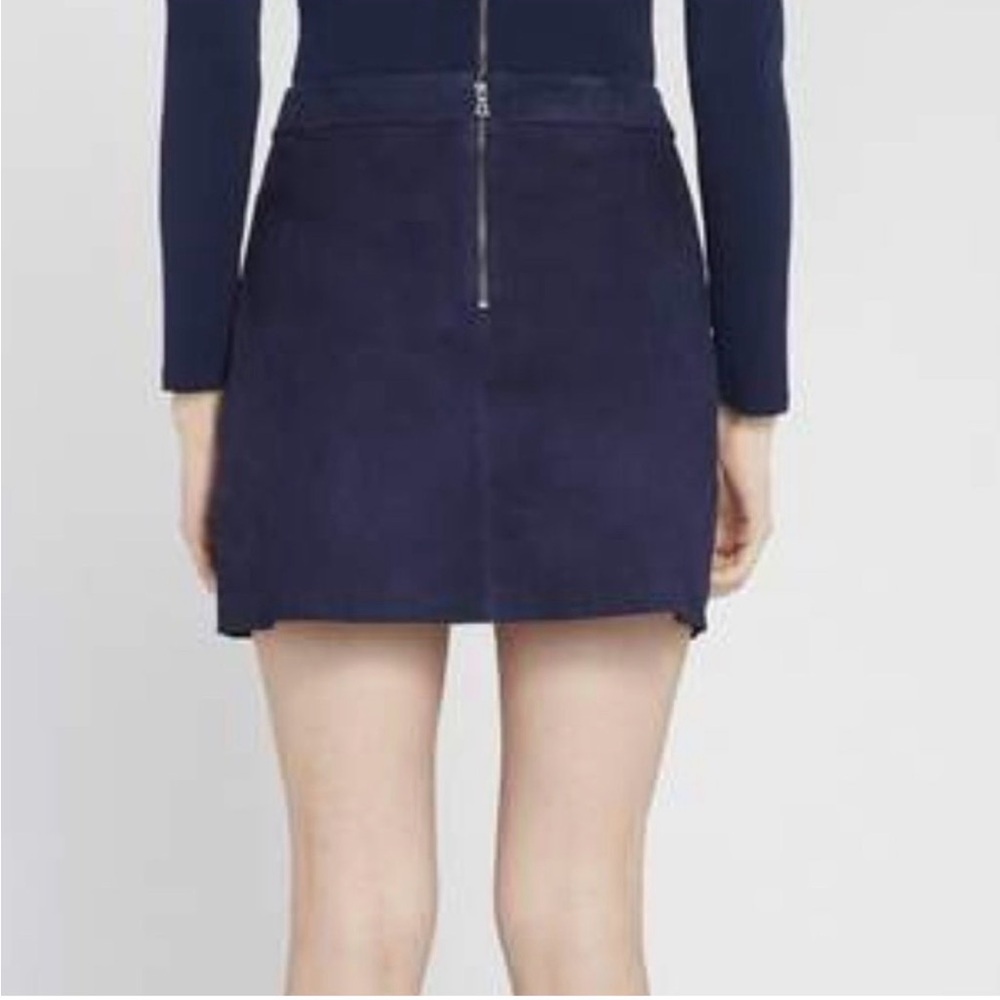 Alice + Olivia Navy Asymmetrical Skirt - Picture 3 of 5